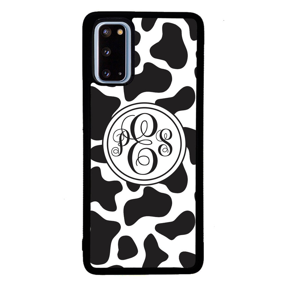 Cow Texture Monogram | Samsung Phone Case