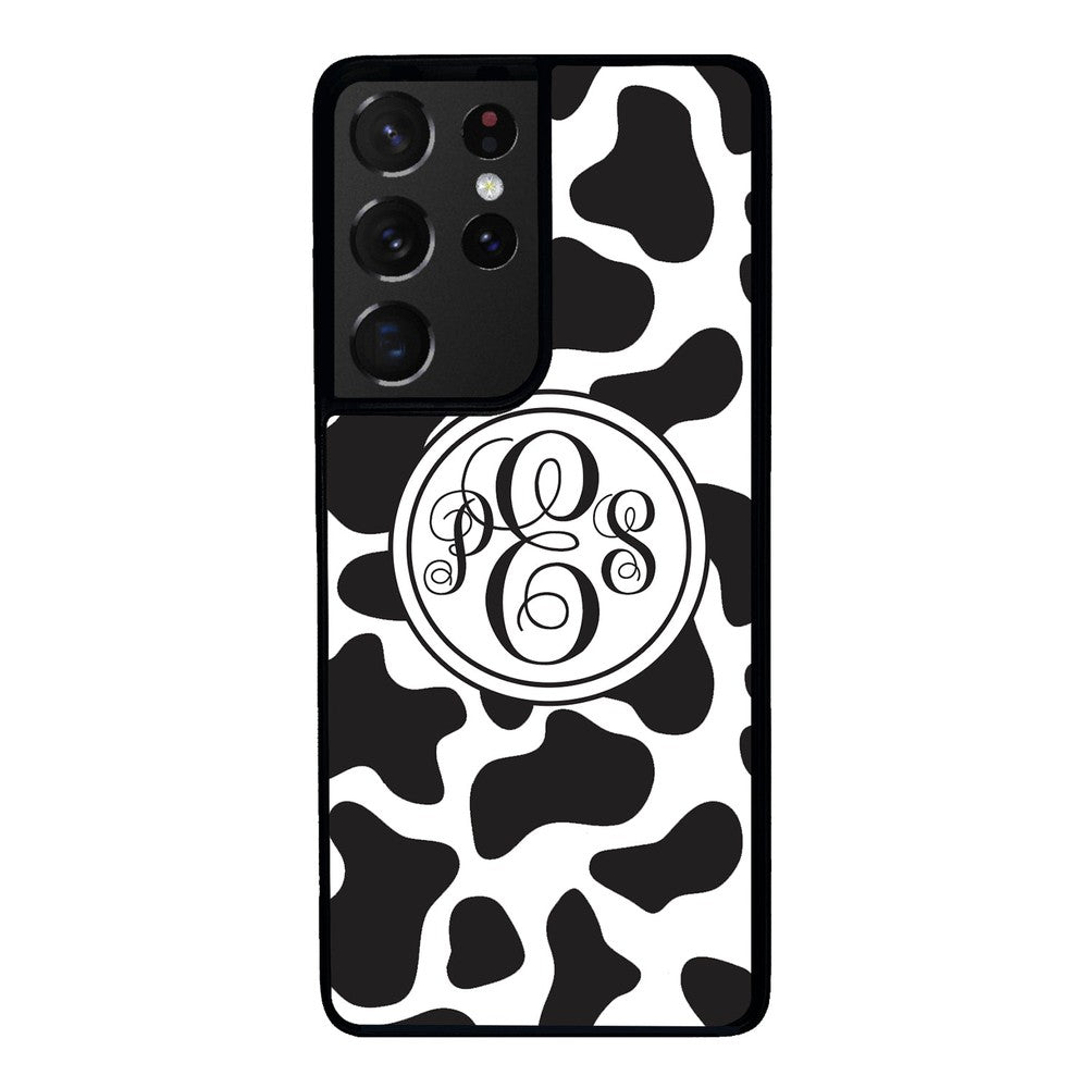 Cow Texture Monogram | Samsung Phone Case
