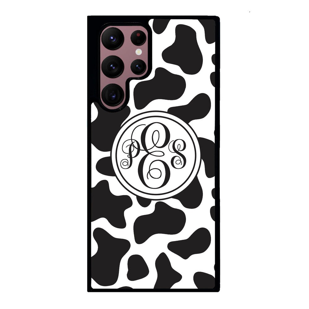 Cow Texture Monogram | Samsung Phone Case