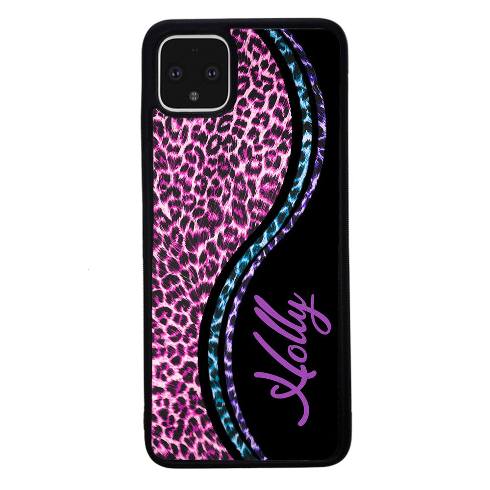 Colorful Leopard Curvy Personalized | Google Phone Case