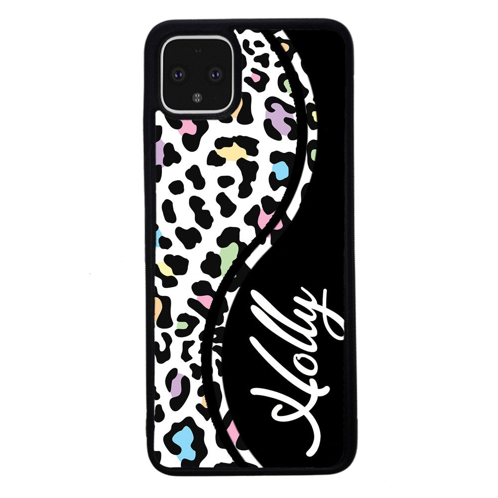 Colorful Cheetah Curvy Personalized | Google Phone Case