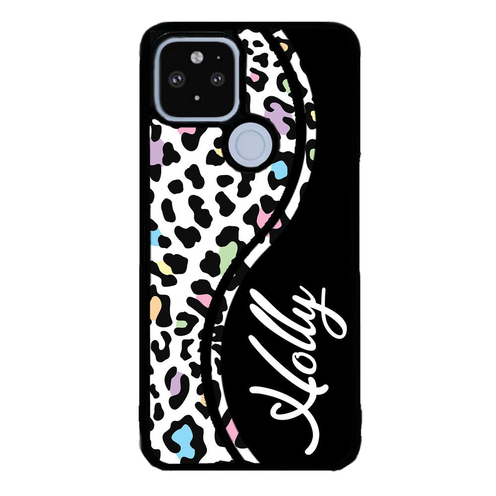 Colorful Cheetah Curvy Personalized | Google Phone Case