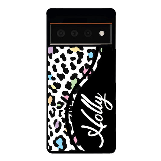 Colorful Cheetah Curvy Personalized | Google Phone Case