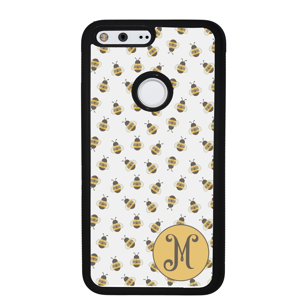 Cute Little Honey Bees Initial | Google Phone Case