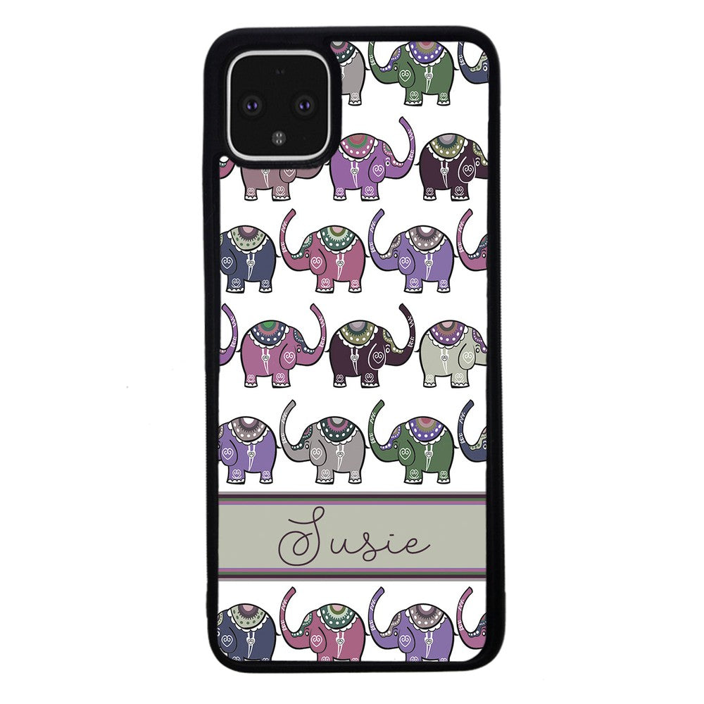 Elephant Tribal Pastel Personalized | Google Phone Case