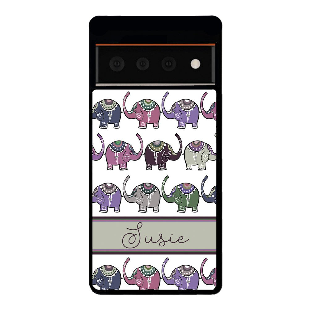 Elephant Tribal Pastel Personalized | Google Phone Case