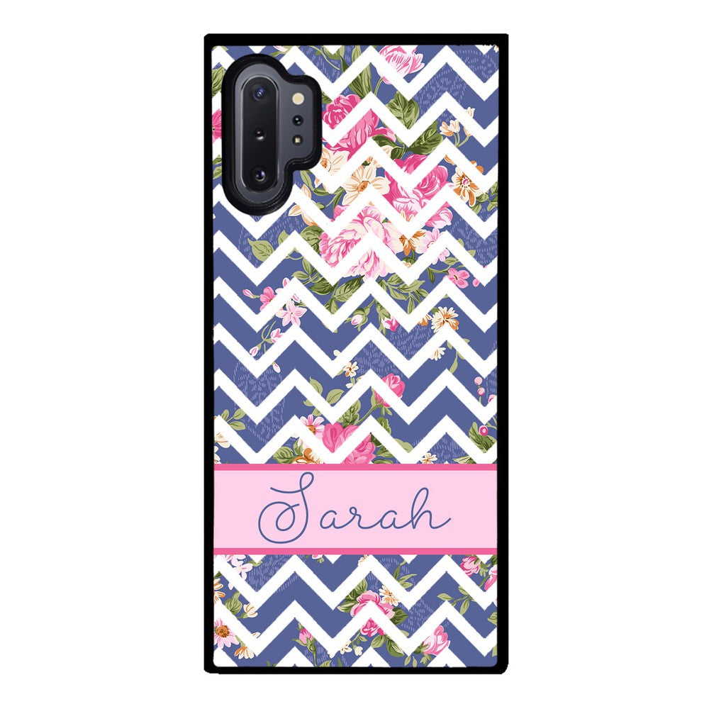 Flower Chevron Personalized | Samsung Phone Case