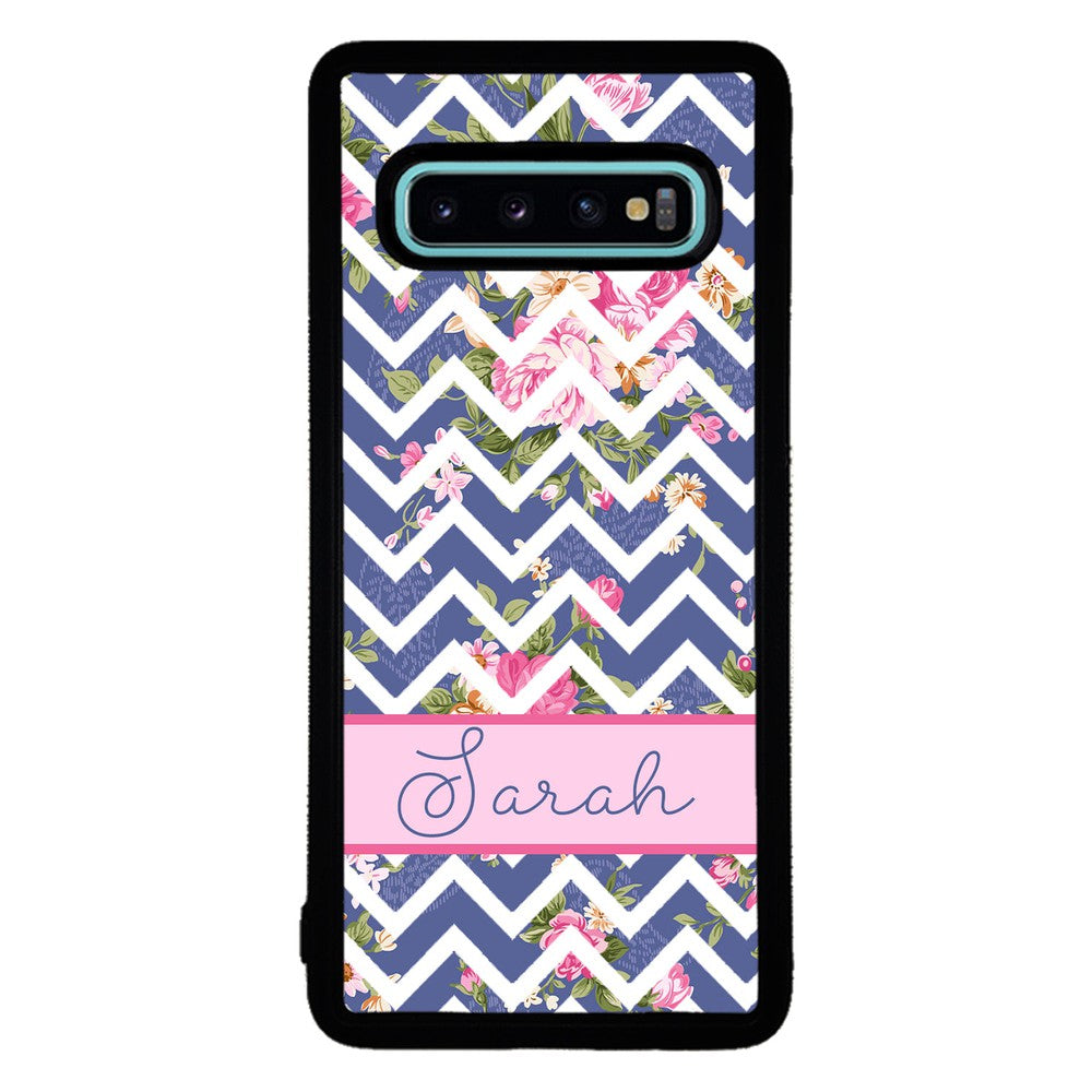Flower Chevron Personalized | Samsung Phone Case