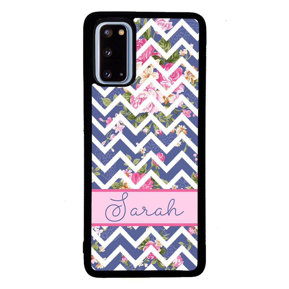 Flower Chevron Personalized | Samsung Phone Case