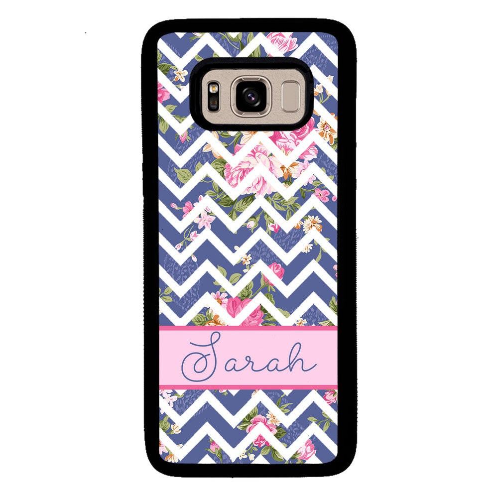 Flower Chevron Personalized | Samsung Phone Case
