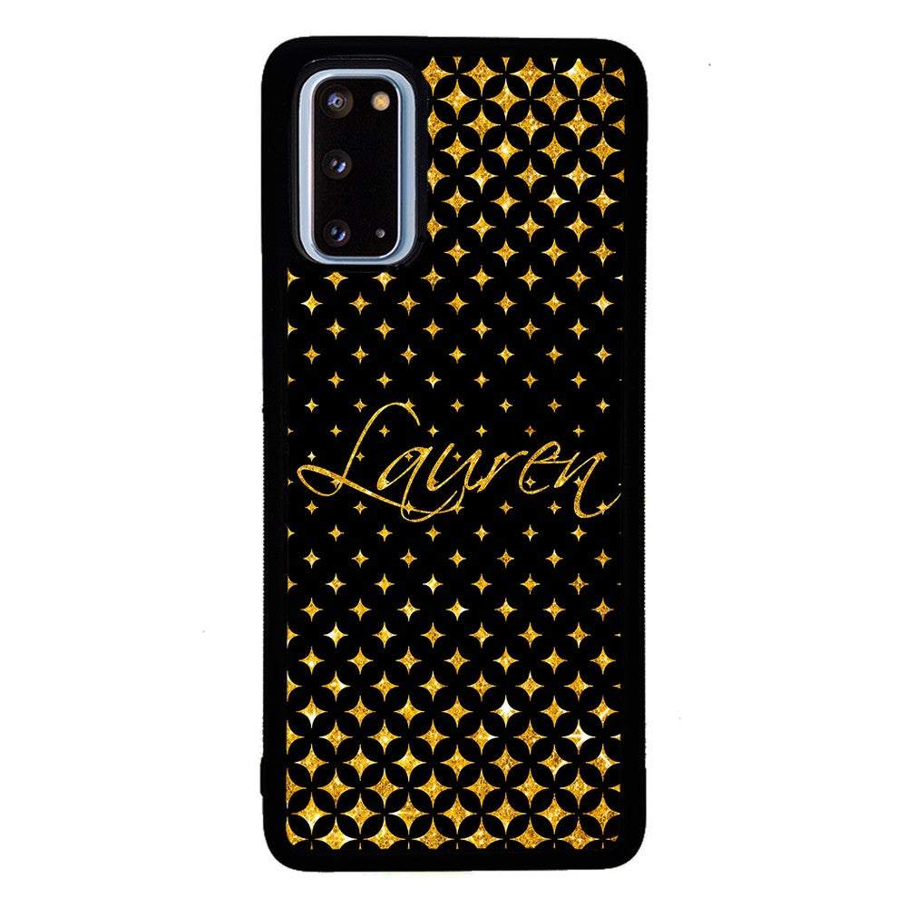 Golden Diamonds Personalized | Samsung Phone Case