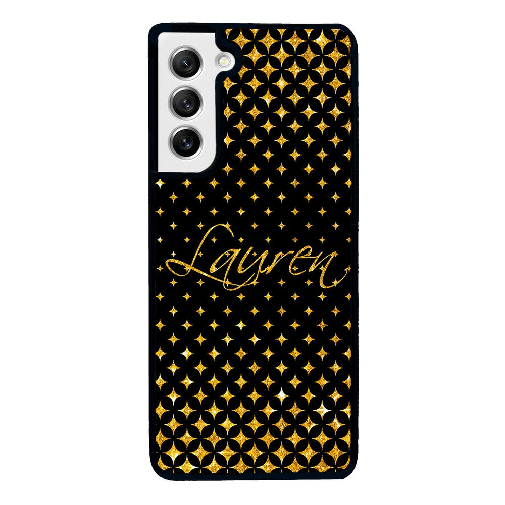 Golden Diamonds Personalized | Samsung Phone Case