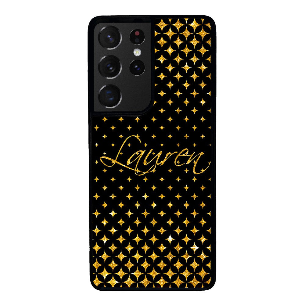 Golden Diamonds Personalized | Samsung Phone Case