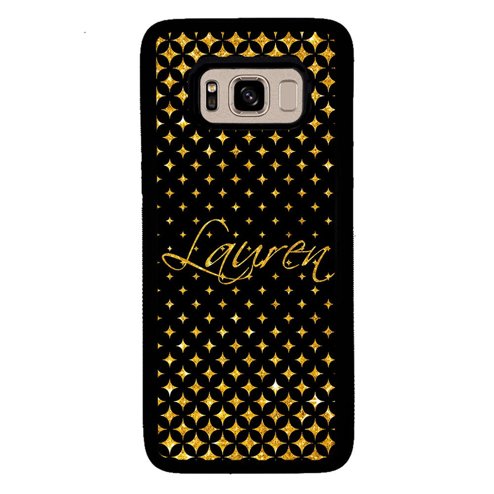 Golden Diamonds Personalized | Samsung Phone Case