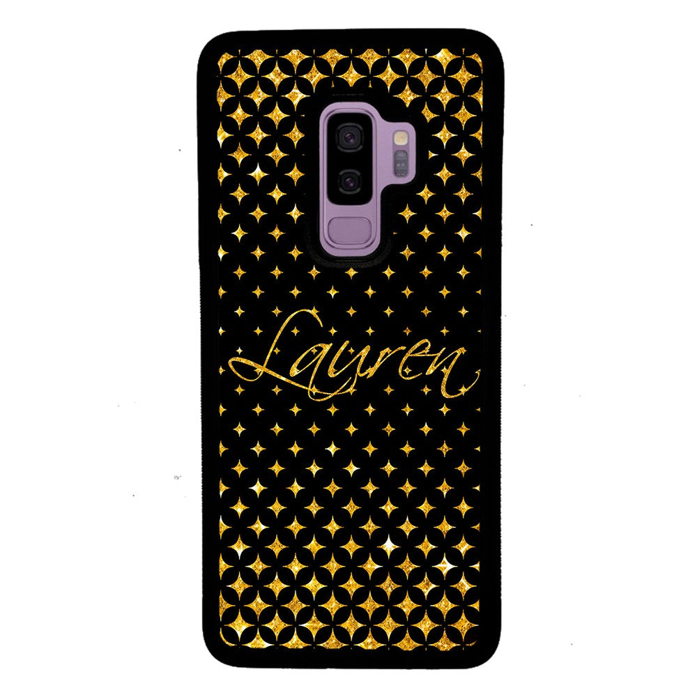 Golden Diamonds Personalized | Samsung Phone Case