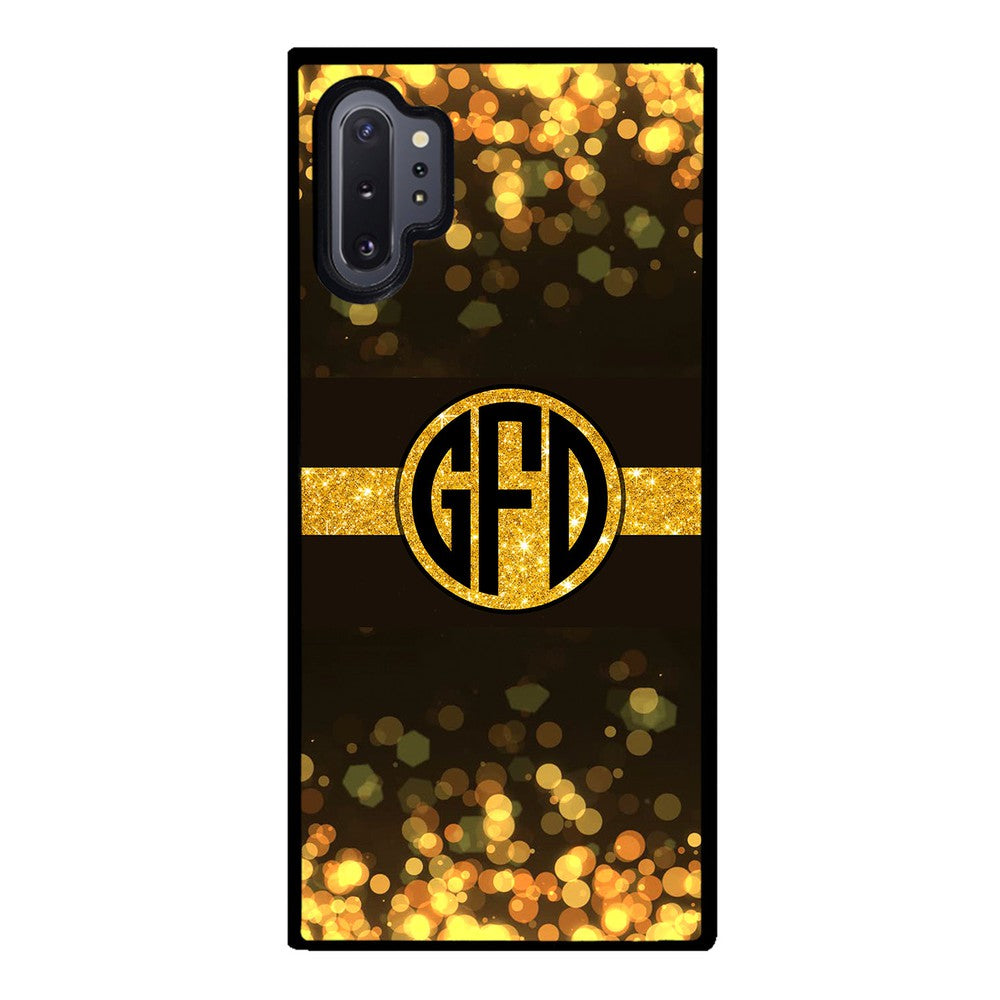 Golden Dots Circle Monogram | Samsung Phone Case