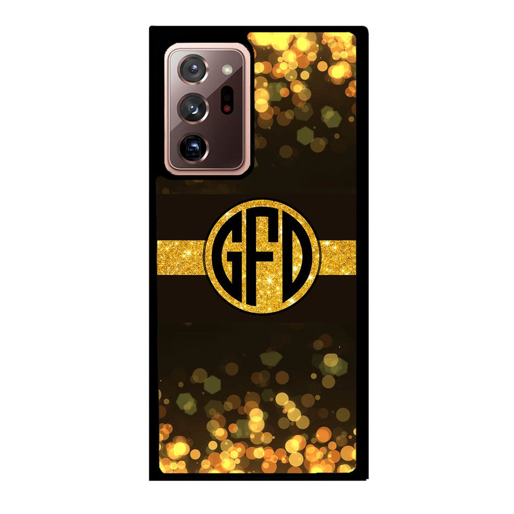 Golden Dots Circle Monogram | Samsung Phone Case