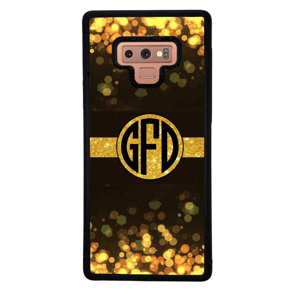 Golden Dots Circle Monogram | Samsung Phone Case