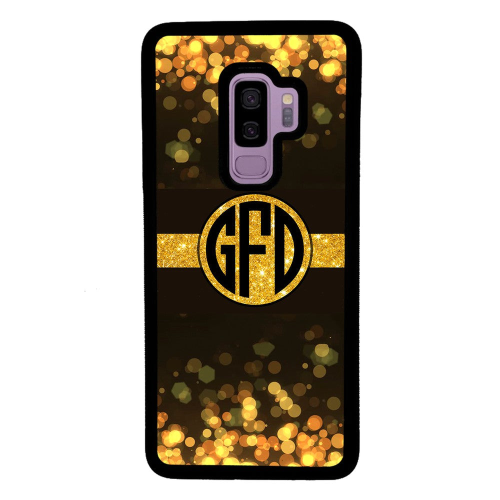 Golden Dots Circle Monogram | Samsung Phone Case