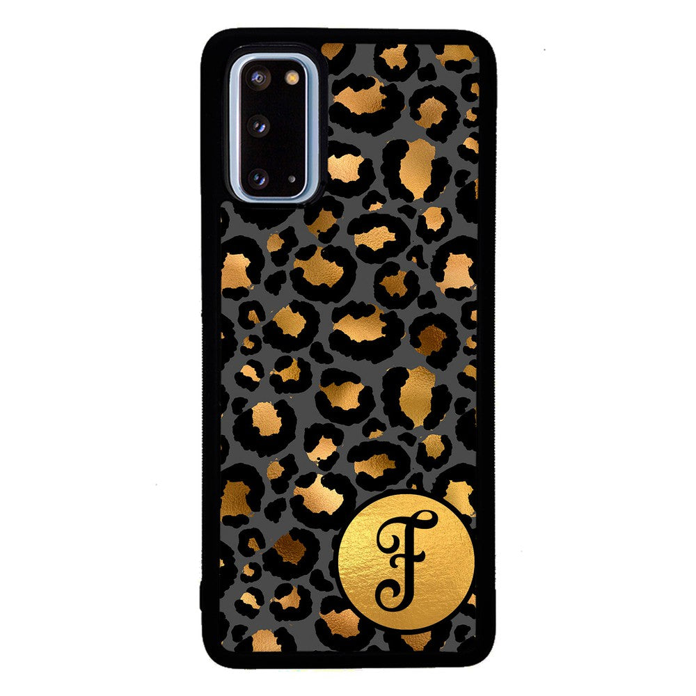 Gold Foil Leopard Skin Personalized | Samsung Phone Case