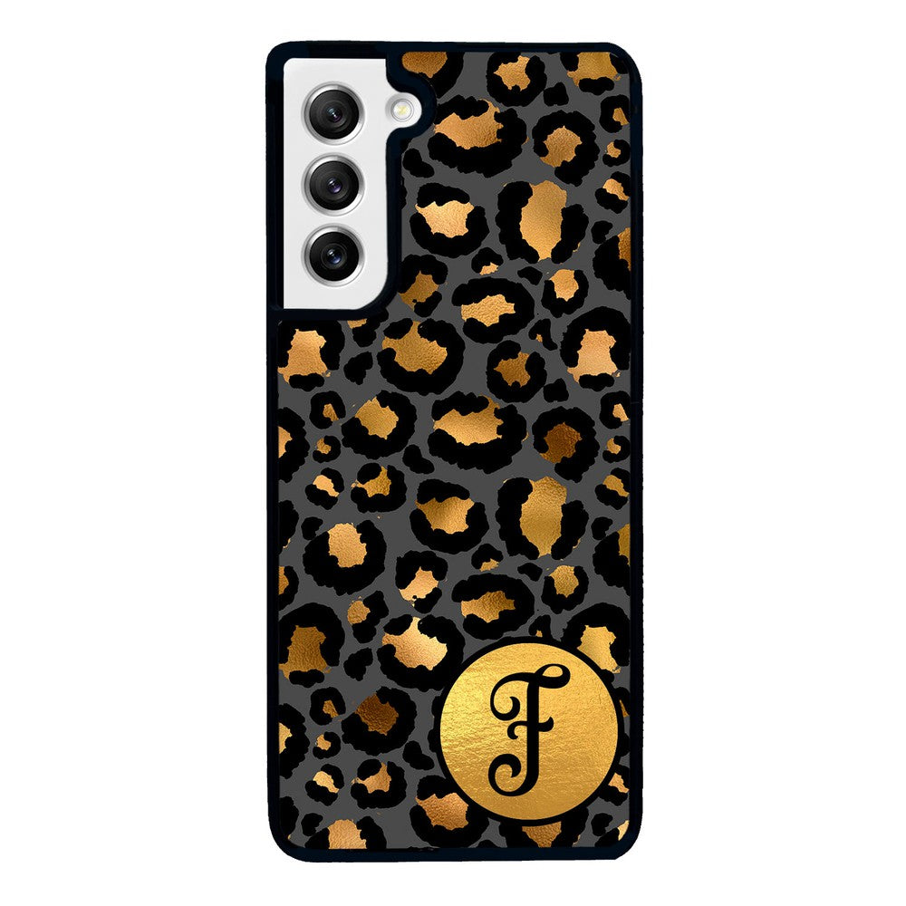 Gold Foil Leopard Skin Personalized | Samsung Phone Case