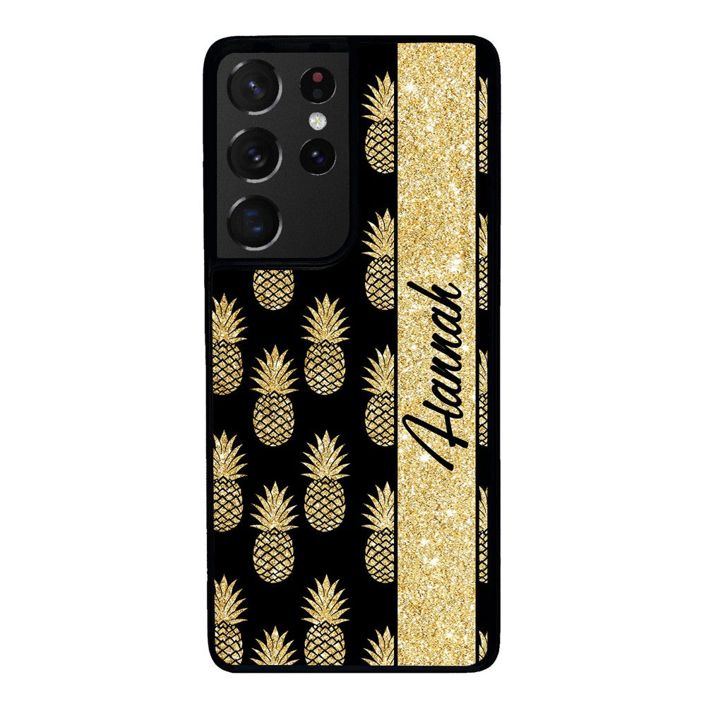 Golden Pineapples Personalized | Samsung Phone Case