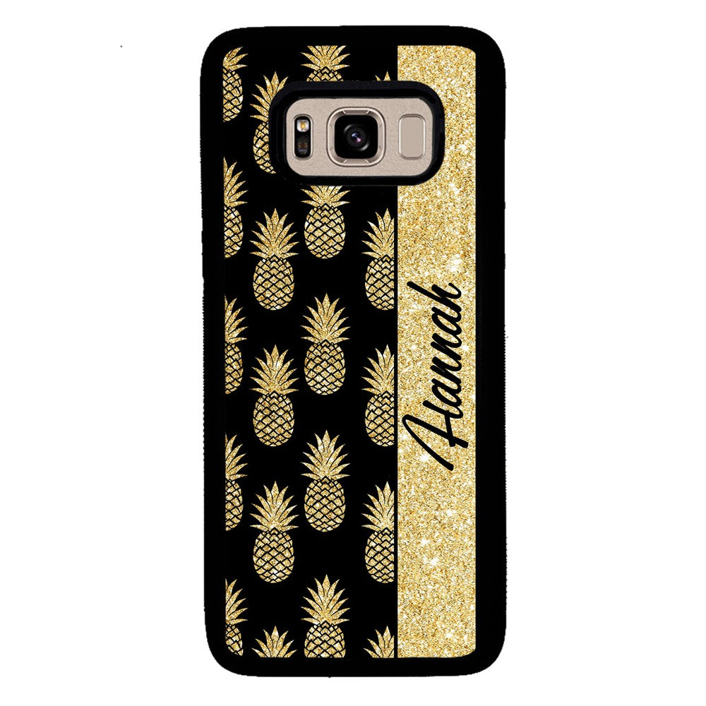 Golden Pineapples Personalized | Samsung Phone Case