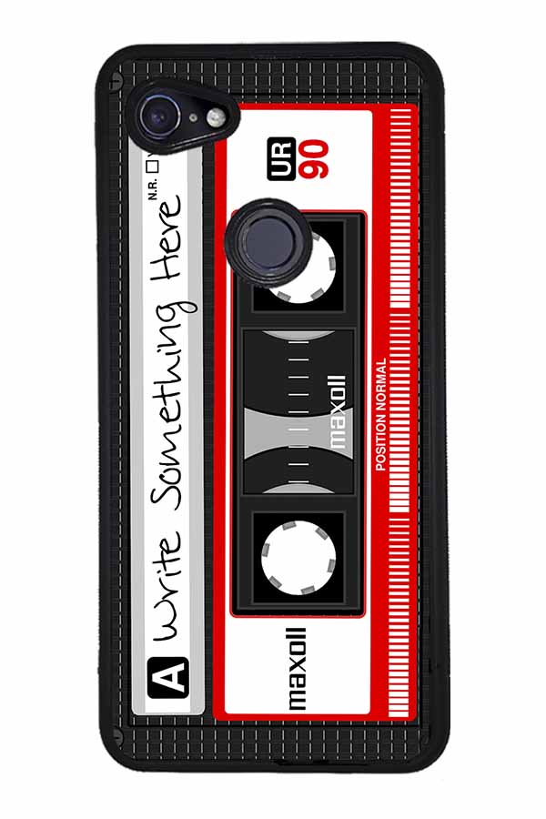Cassette Tape Black and Red Personalized | Google Phone Case