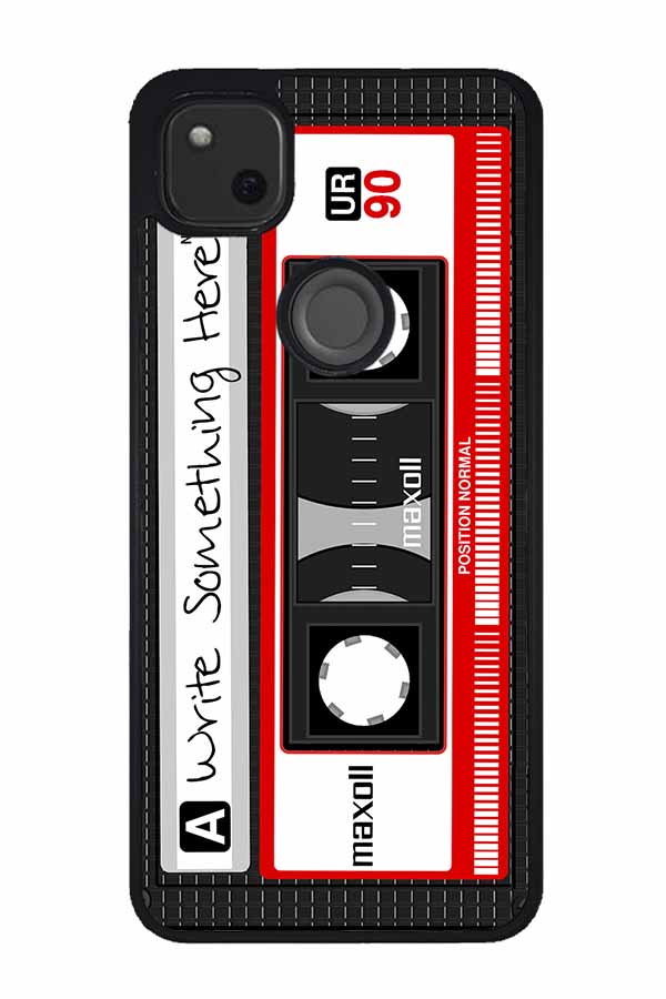 Cassette Tape Black and Red Personalized | Google Phone Case