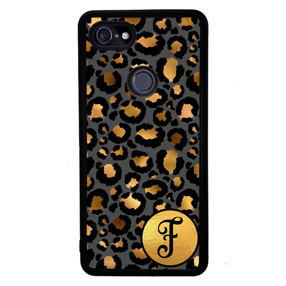 Gold Foil Leopard Skin Personalized | Google Phone Case