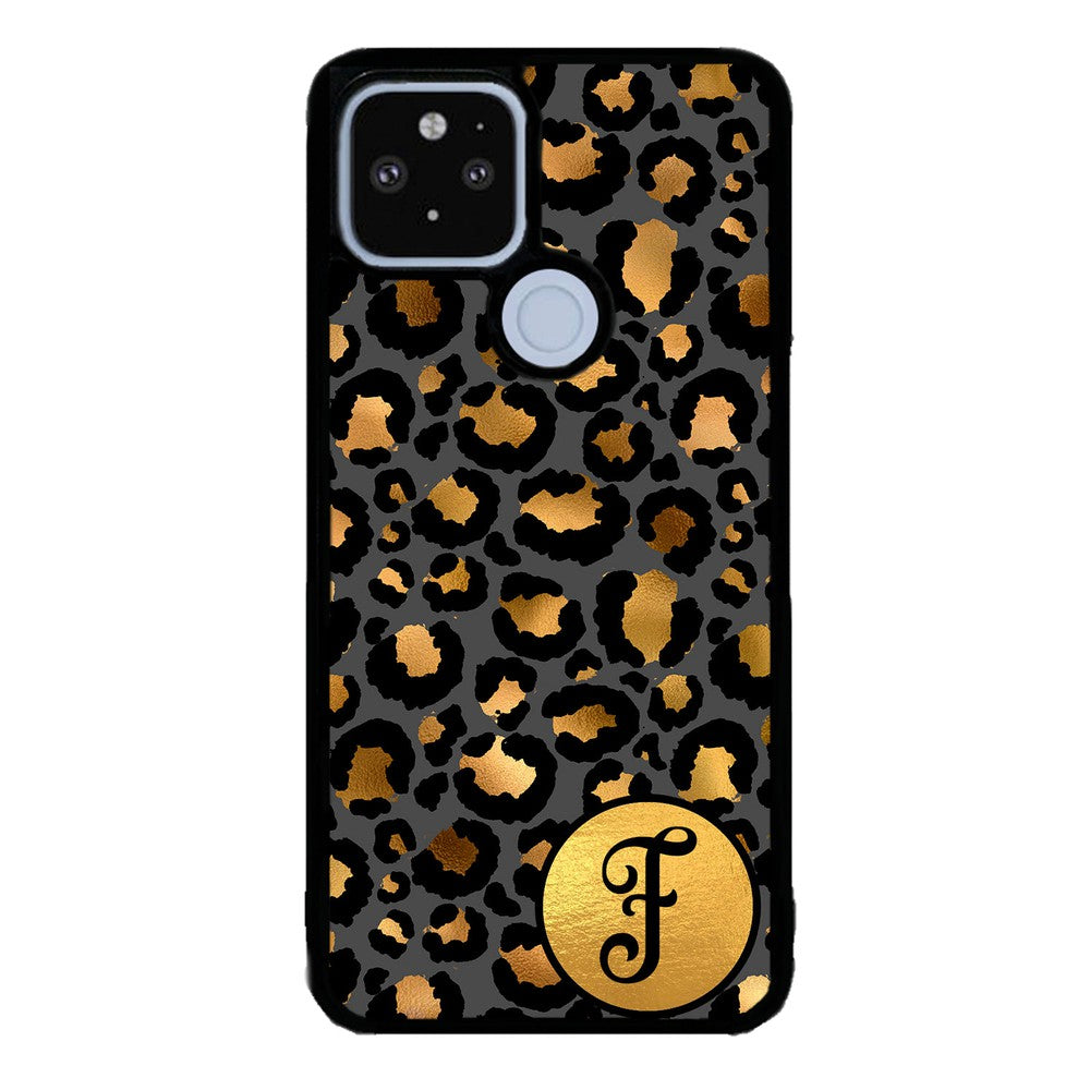 Gold Foil Leopard Skin Personalized | Google Phone Case