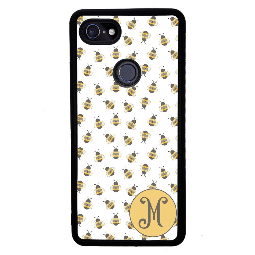 Cute Little Honey Bees Initial | Google Phone Case