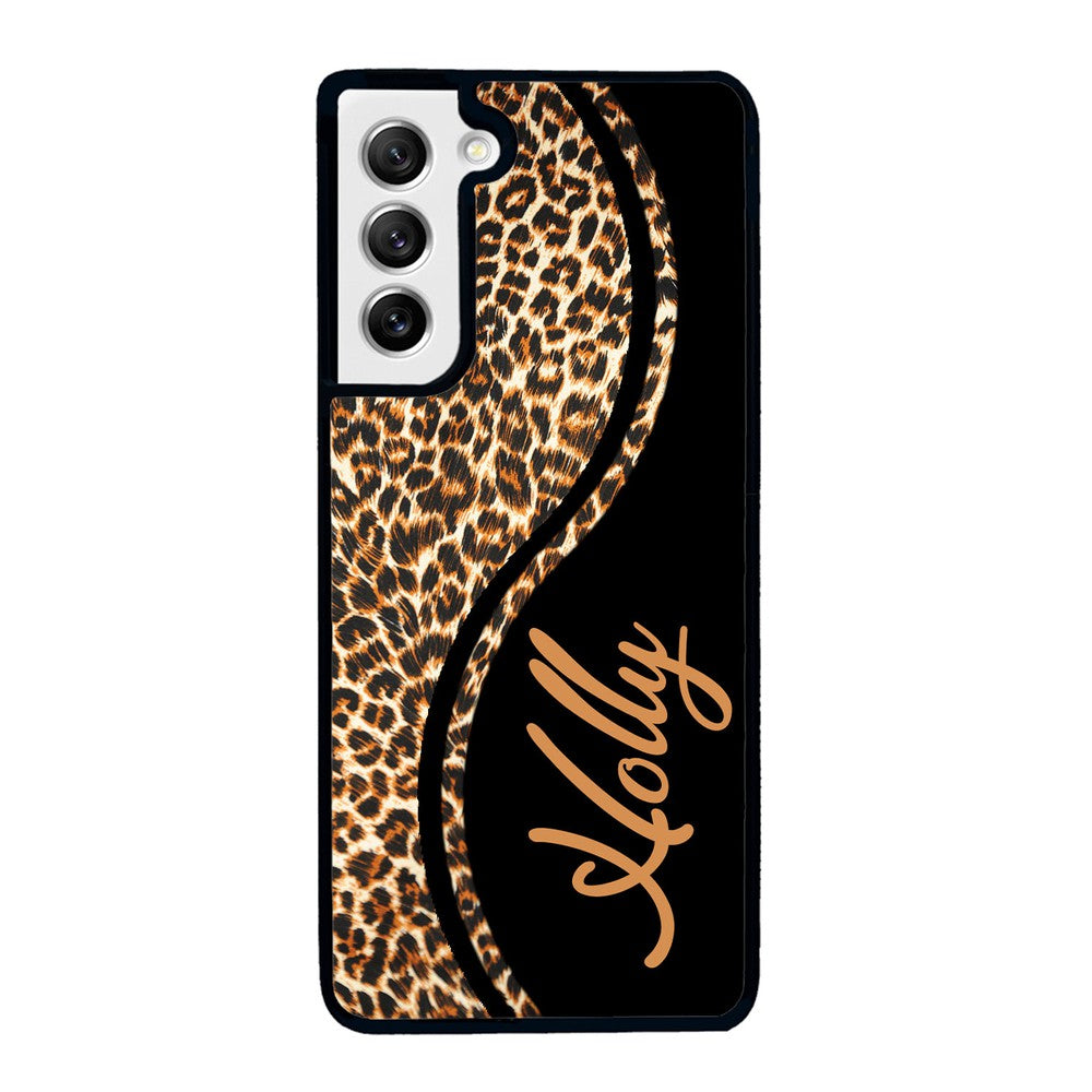 Leopard Curvy Personalized Samsung Phone Case