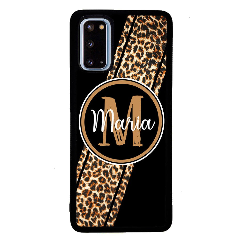 Leopard Animal Skin Stripe Personalized | Samsung Phone Case
