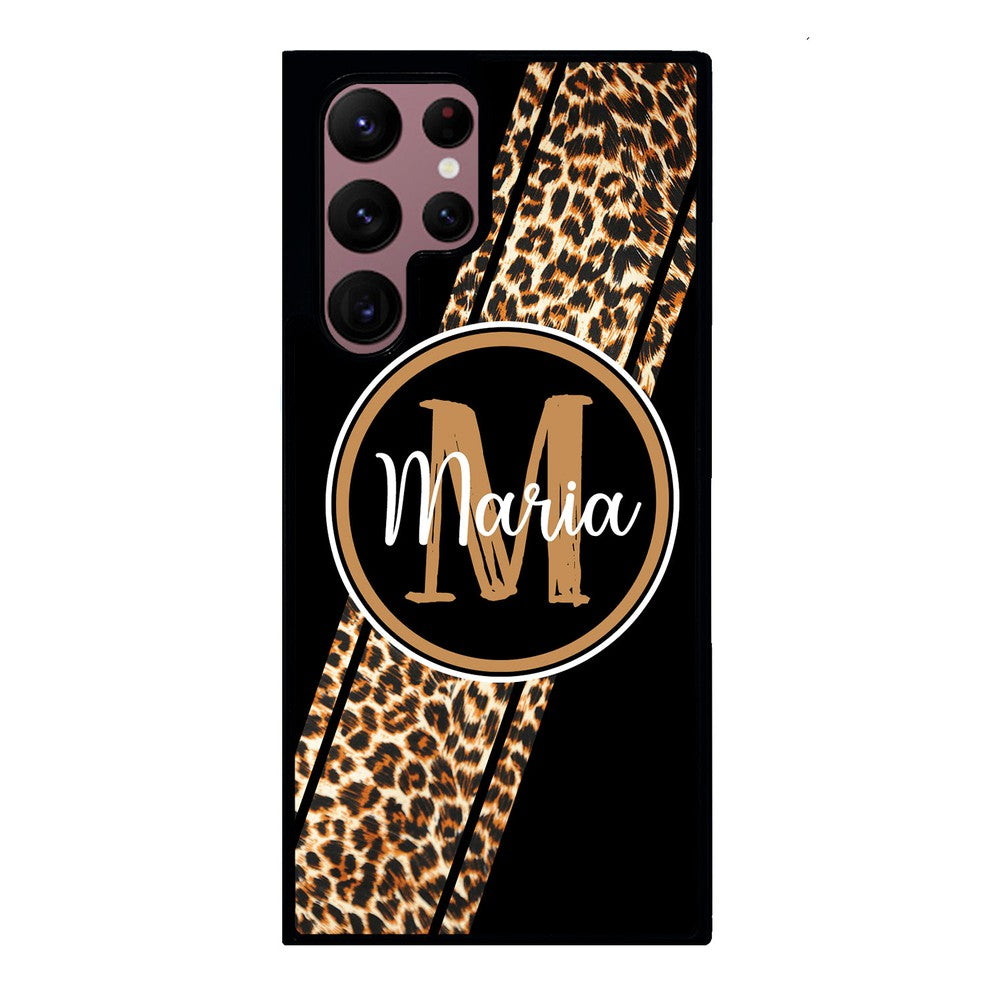 Leopard Animal Skin Stripe Personalized | Samsung Phone Case