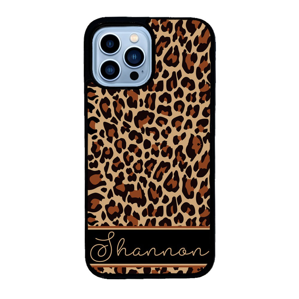 Brown Leopard Skin Personalized | Apple iPhone Case