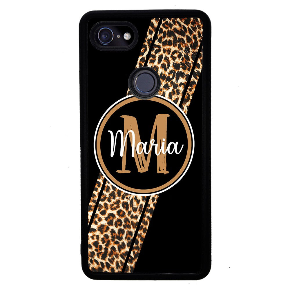 Leopard Animal Skin Stripe Personalized | Google Phone Case
