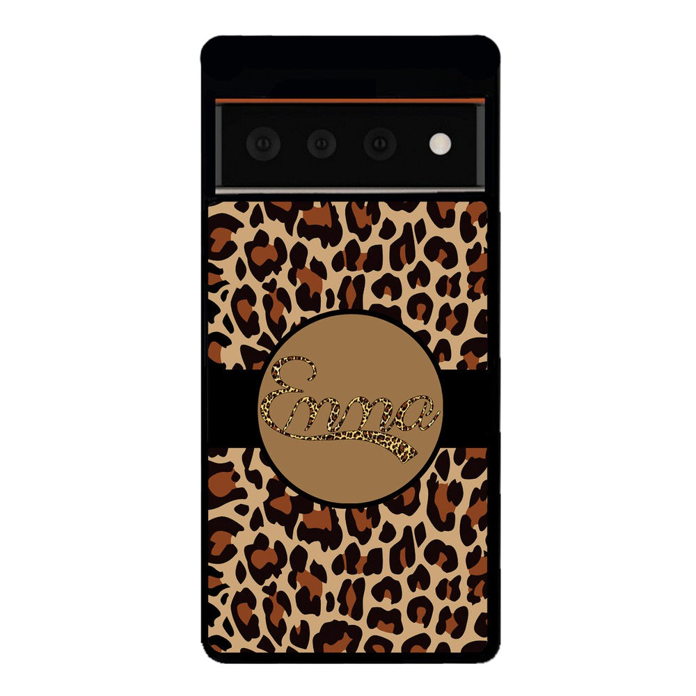 Brown Leopard Skin Personalized | Google Phone Case