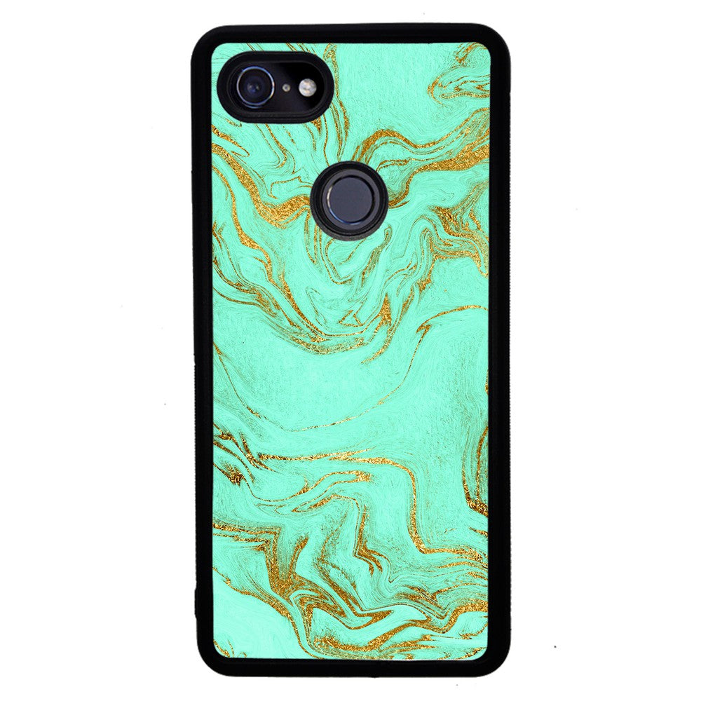 Mint and Gold Marble | Google Phone Case