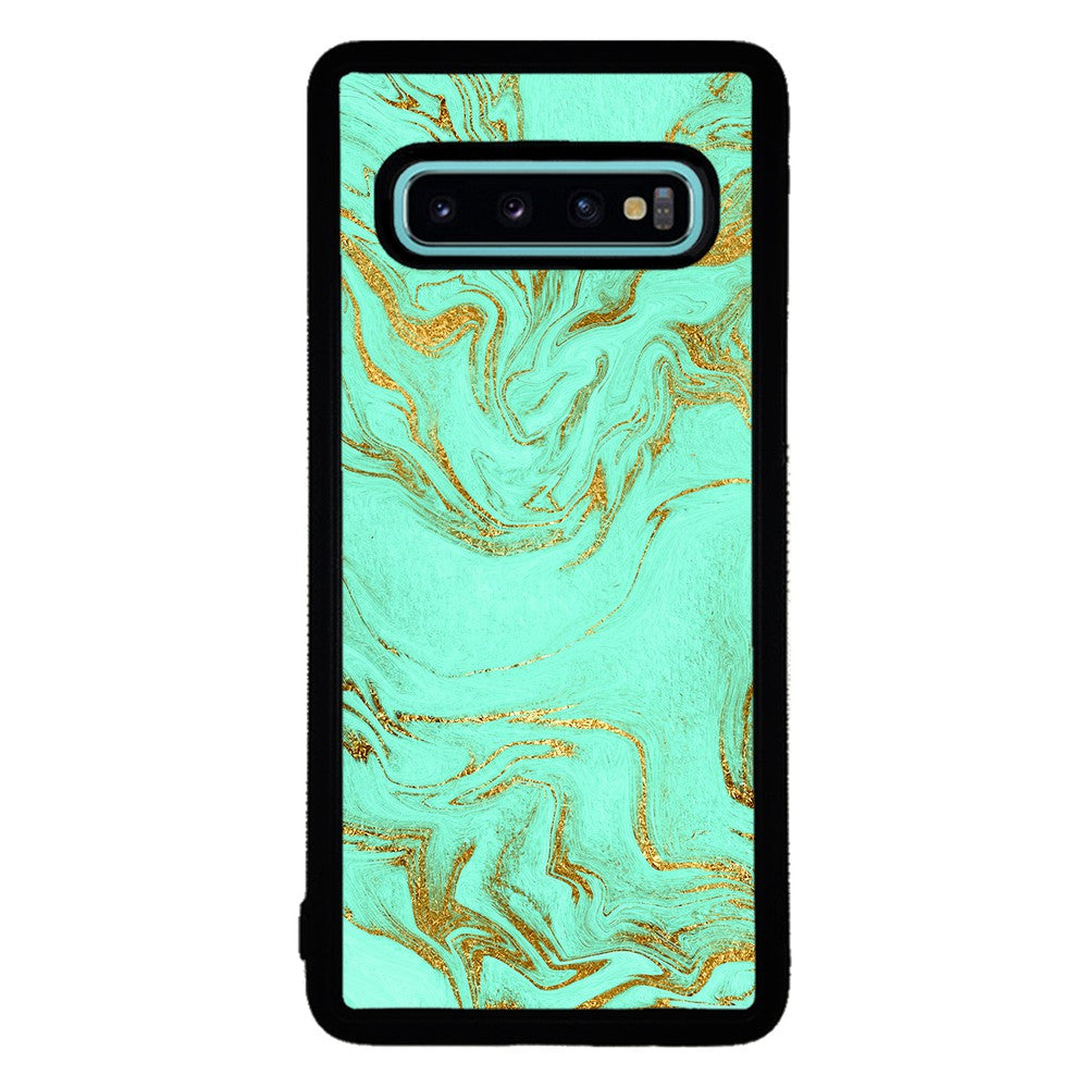 Mint and Gold Marble | Samsung Phone Case