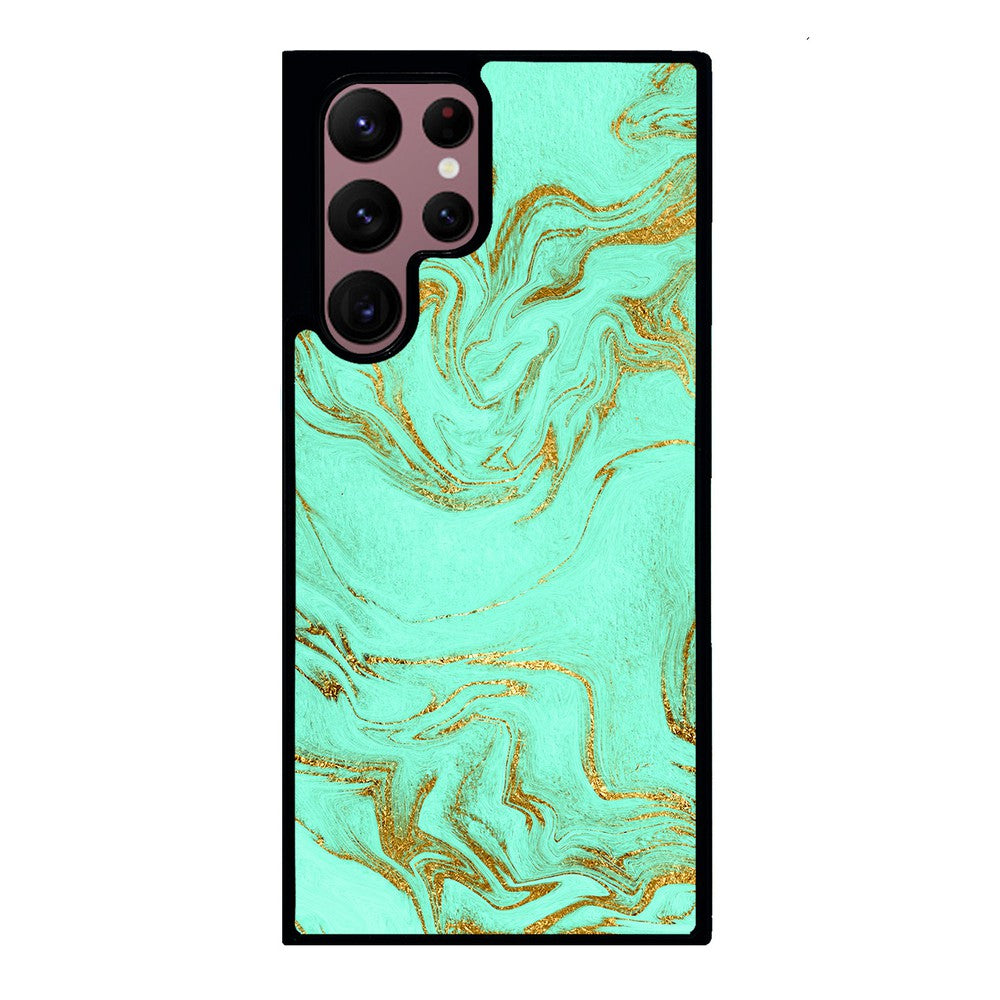 Mint and Gold Marble | Samsung Phone Case