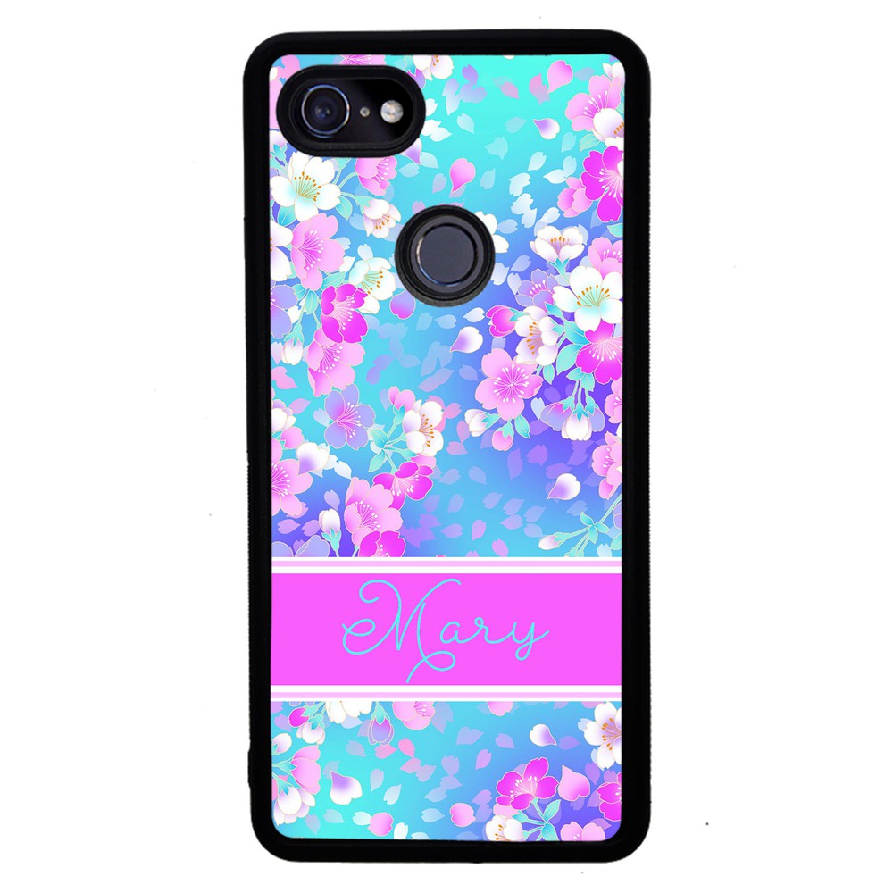 Neon Flower Pattern Personalized | Google Phone Case