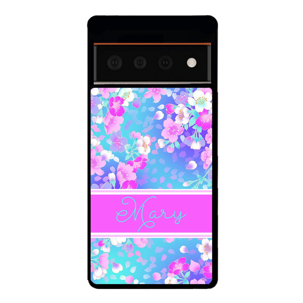 Neon Flower Pattern Personalized | Google Phone Case