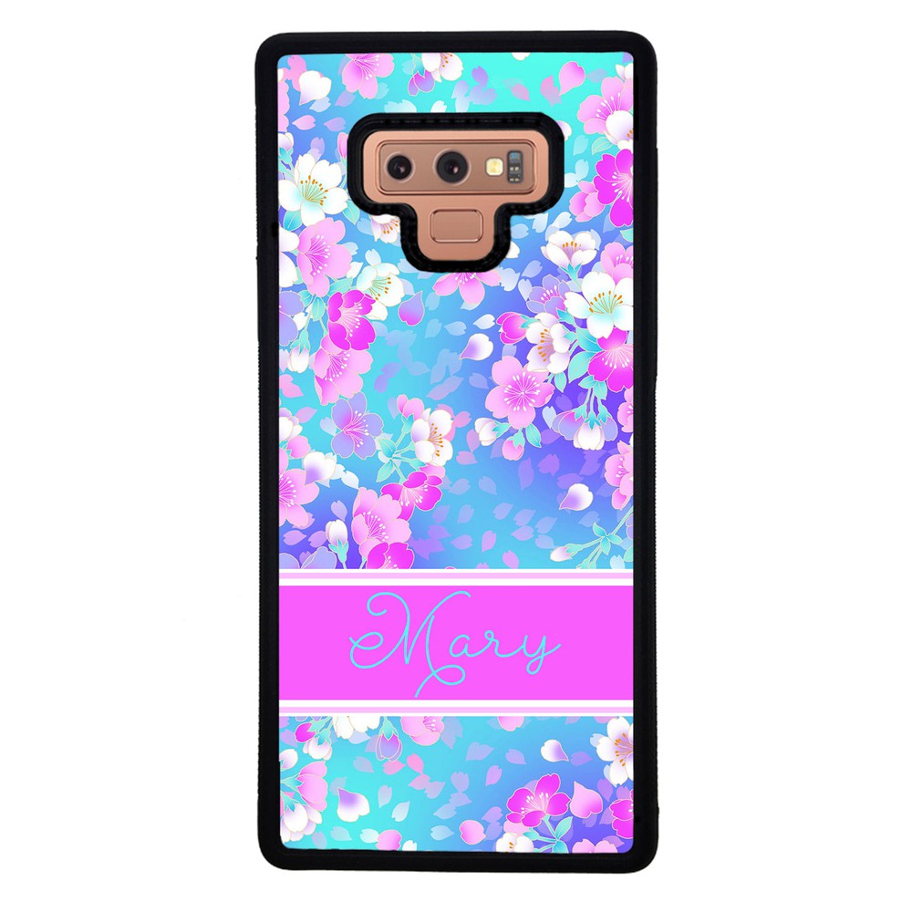 Neon Flower Pattern Personalized | Samsung Phone Case