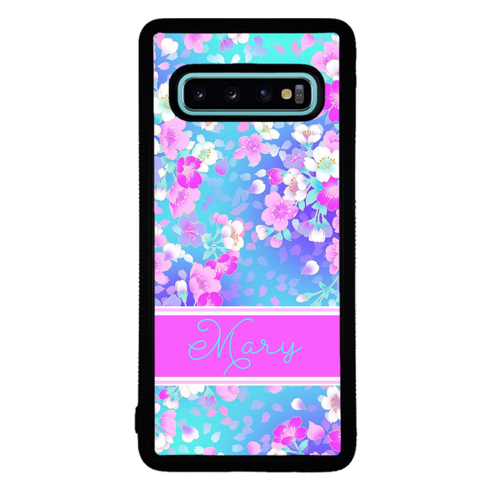 Neon Flower Pattern Personalized | Samsung Phone Case