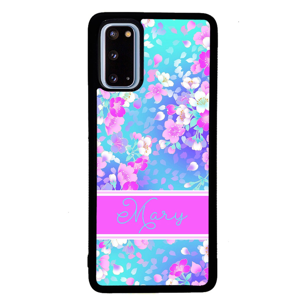 Neon Flower Pattern Personalized | Samsung Phone Case