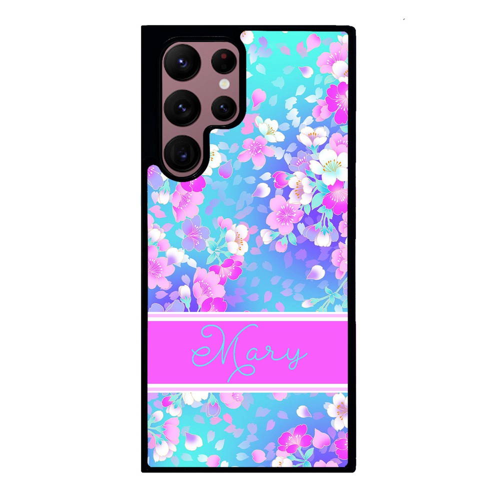 Neon Flower Pattern Personalized | Samsung Phone Case