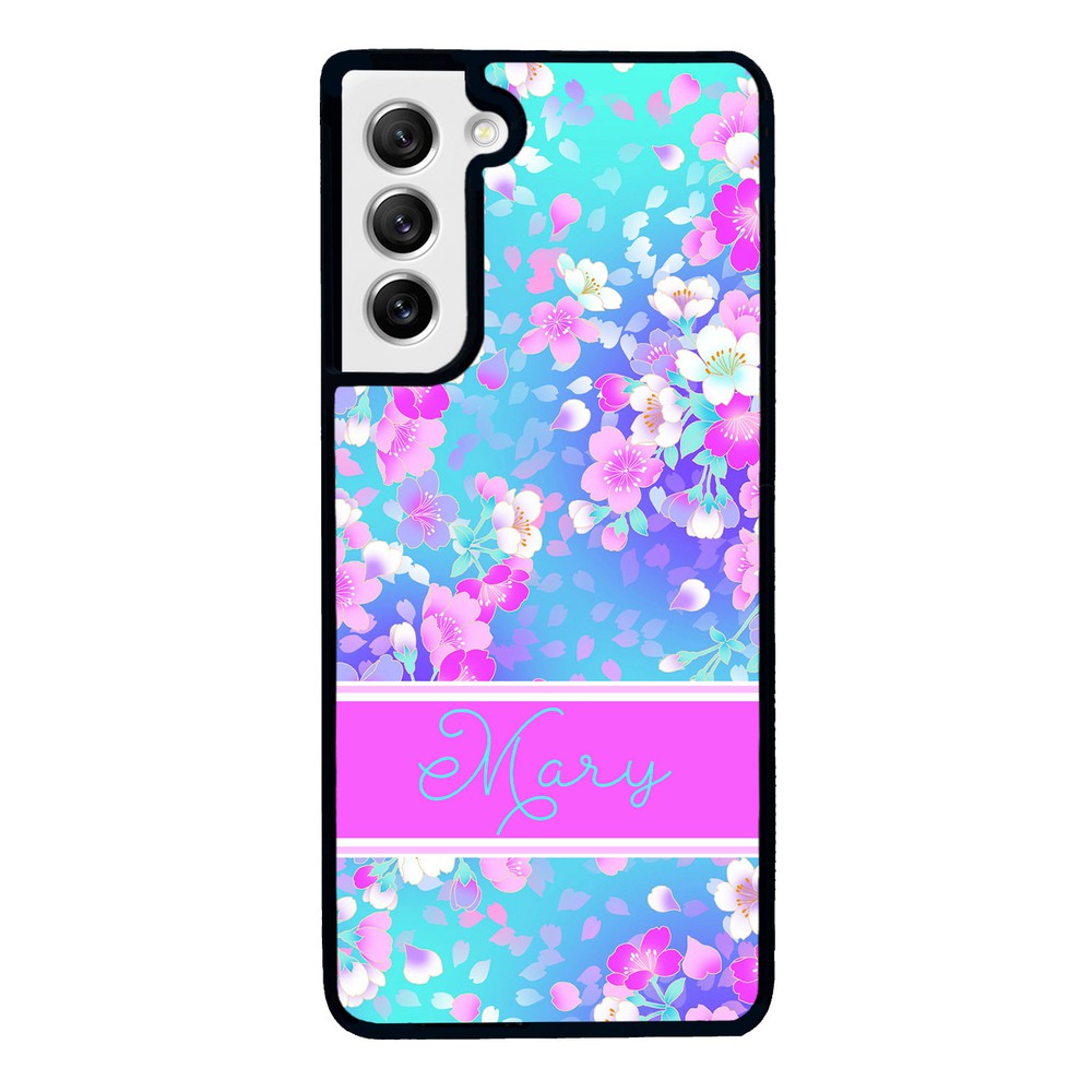 Neon Flower Pattern Personalized | Samsung Phone Case