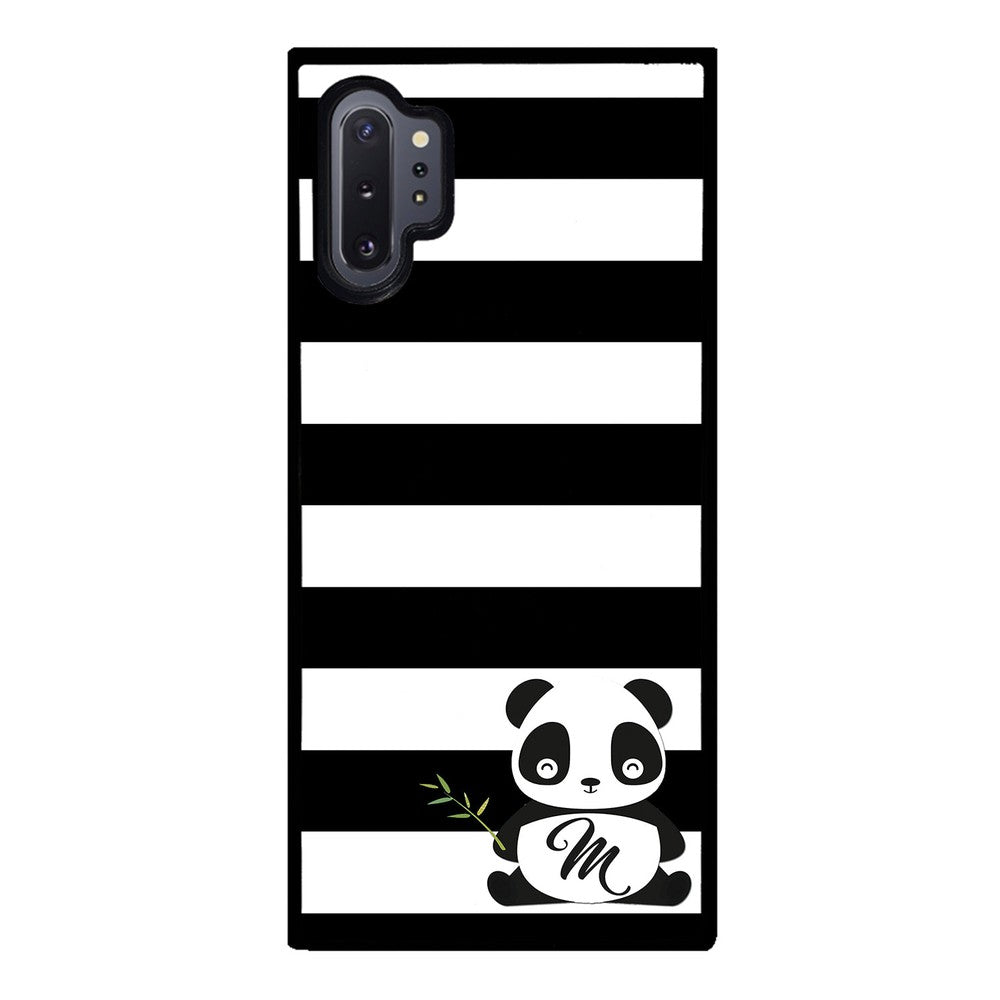 Panda Black and White Bars Initial | Samsung Phone Case