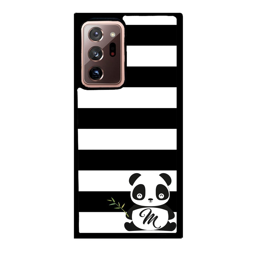 Panda Black and White Bars Initial | Samsung Phone Case